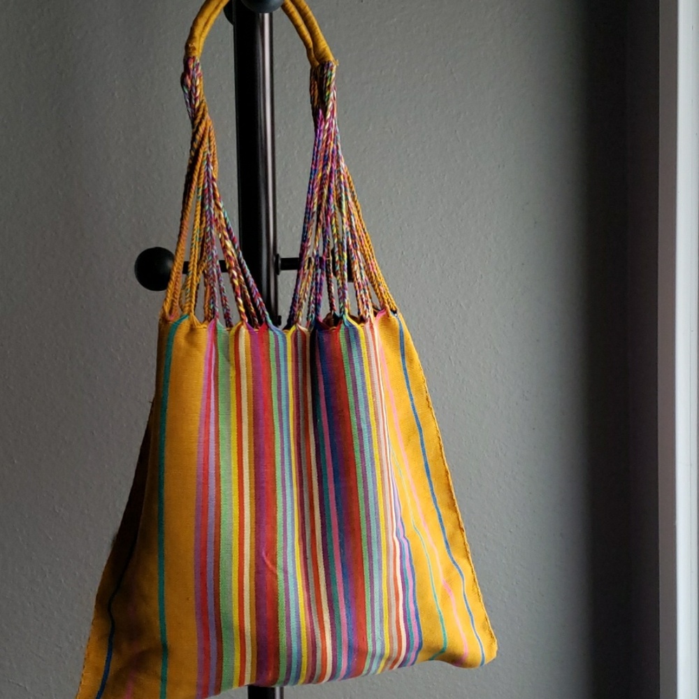New Tote bag made with Handwoven fabric